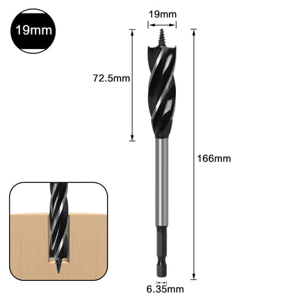 10mm-35mm Twist Drill Bit Set Wood Fast Cut Auger Carpenter Joiner Tool Drill Bit For Wood Cut Suit for woodworking - Charliehomemaker store