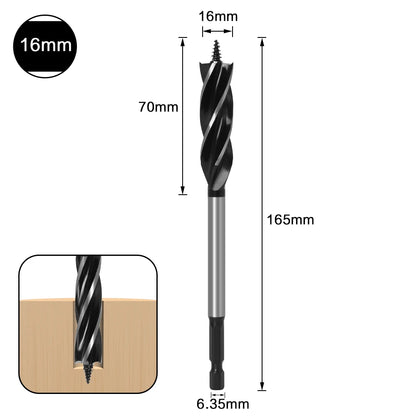 10mm-35mm Twist Drill Bit Set Wood Fast Cut Auger Carpenter Joiner Tool Drill Bit For Wood Cut Suit for woodworking - Charliehomemaker store