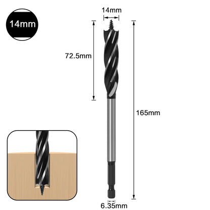 10mm-35mm Twist Drill Bit Set Wood Fast Cut Auger Carpenter Joiner Tool Drill Bit For Wood Cut Suit for woodworking - Charliehomemaker store