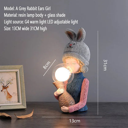 Modern Table Lamp bedroom girls dormitory lamp bedroom ornaments bedside night light creative birthday gift dimming night light - Charliehomemaker store