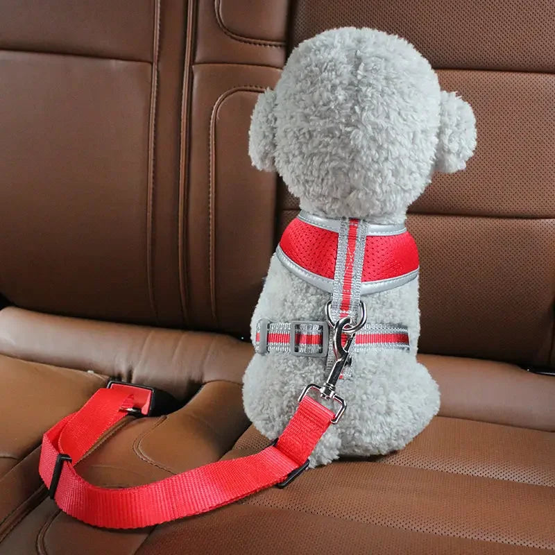 Dog Car Seat Belt Safety Protector Travel Pets Accessories Dog Leash Collar Breakaway Solid Car Harness Pet Car Seat Belts - Charliehomemaker store