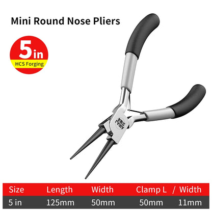 Mini Pointed Toothless Flat Mouth Extended Needle Mouth Oblique Mouth Pliers Flat Mouth Wire Binding Pliers Set - Charliehomemaker store