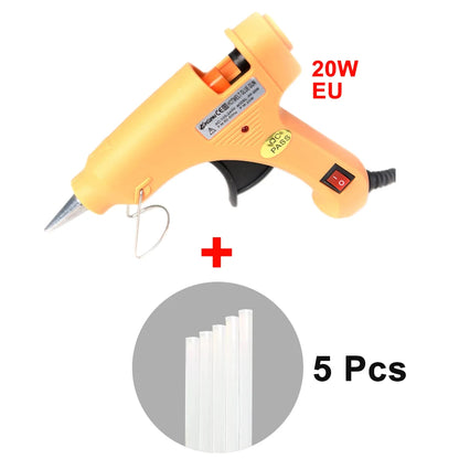 20W Hot Melt Glue Gun with Seal Wax Glue Sticks Household DIY Industrial Guns Heat Temperature Thermo Electric Repair Tool - Charliehomemaker store