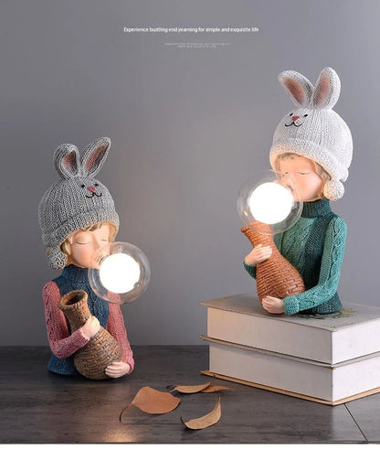 Modern Table Lamp bedroom girls dormitory lamp bedroom ornaments bedside night light creative birthday gift dimming night light - Charliehomemaker store