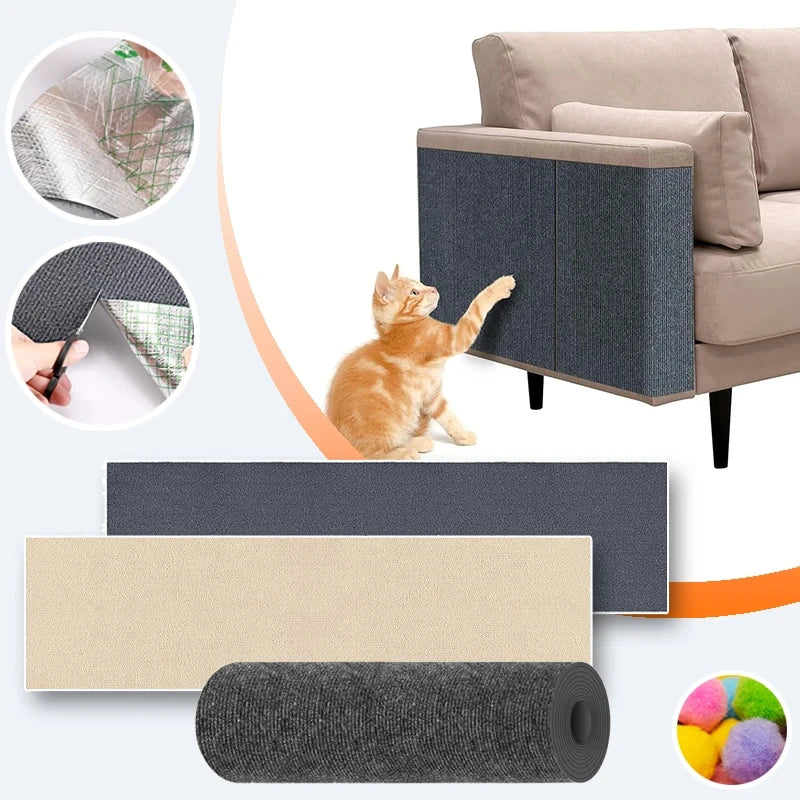 Anti Cat Scratch Sofa Cat Crawling Mat Grinding Climbing Frame Sofa Protection Self-adhesive Carpet Cats Scratch Board Cats Toys - Charliehomemaker store