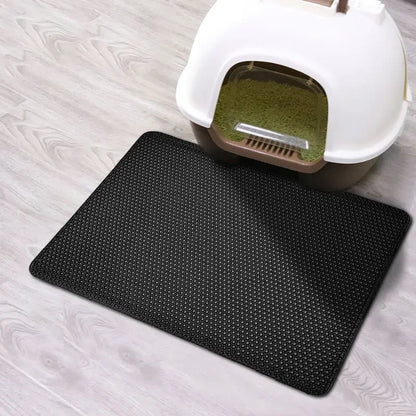 Cat Litter Mat With Gift Double Layer Waterproof Pet Litter Box Mat Non-slip Sand Cat Pad Washable Bed Mat Clean Pad Products - Charliehomemaker store