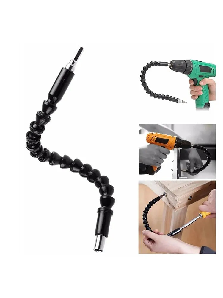 105 Degree Turning Screwdriver Joint Electric Drill Corner Device 300mm Universal Flexible Shaft Connecting Rod Sleeve Tool Set - Charliehomemaker store