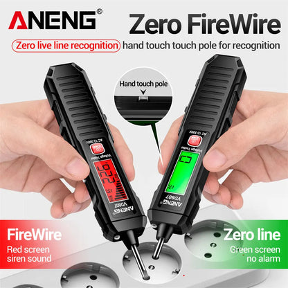 ANENG VD807 One-word Induction Tester Portable 50/60Hz Smart Electric Pen NCV Sensor AC 12-300V Non-contact Wire Detector Tools - Charliehomemaker store