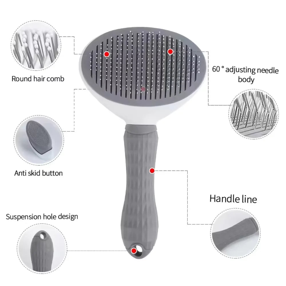 Pet Brush Cat/dog Comb Cleaning Pet Hair Remover Brush For Dogs Cats Grooming Tools Pets Dematting Comb - Charliehomemaker store