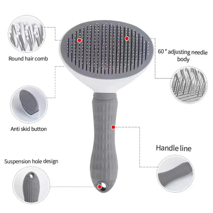 Pet Brush Cat/dog Comb Cleaning Pet Hair Remover Brush For Dogs Cats Grooming Tools Pets Dematting Comb - Charliehomemaker store