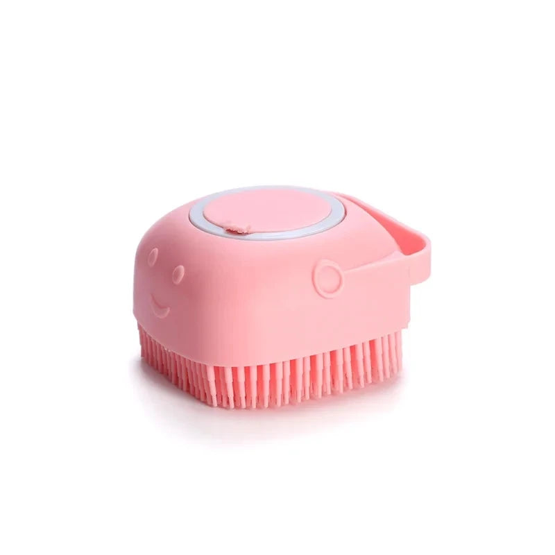 Pet Bathing Brush Soft Silicone Massager Shower Gel Bathing Brush Clean Tools Comb Dog Cat Cleaning Grooming Supplies - Charliehomemaker store