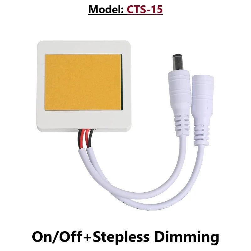 Ultra-thin penetrating wood, marble, ceramic, touch-sensitive switch 12V 5A 60W LED touch-sensor with stepless dimming function - Charliehomemaker store