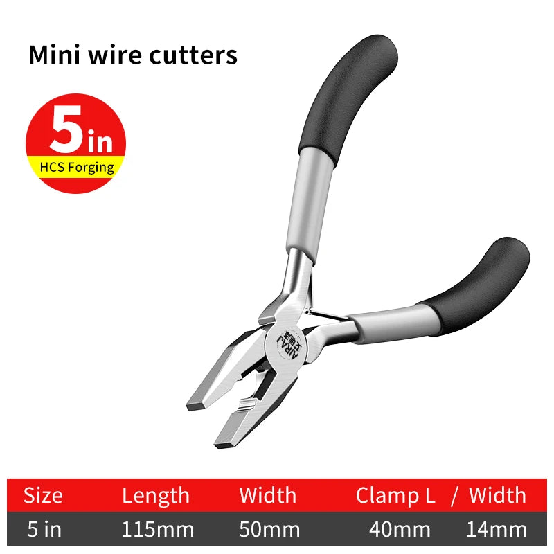 Mini Pointed Toothless Flat Mouth Extended Needle Mouth Oblique Mouth Pliers Flat Mouth Wire Binding Pliers Set - Charliehomemaker store