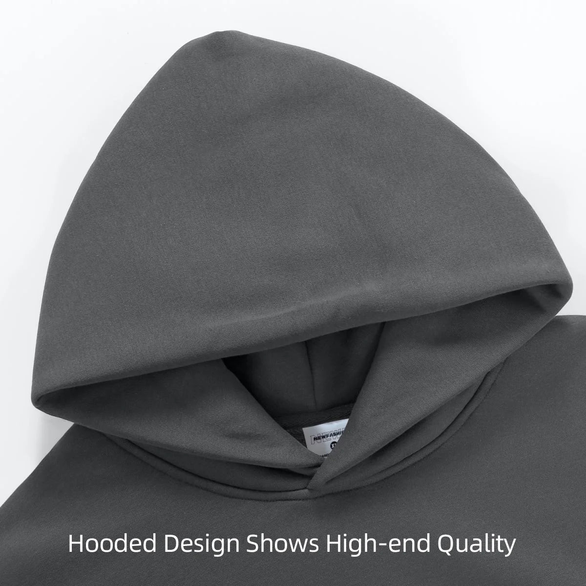 16.9oz 480gsm Heavy Weight Cotton Plus Velvet Hooded Sweater Men Thickened Tight Polar Fleece Pullover Hoodie Women Sweatshirt - Charliehomemaker store