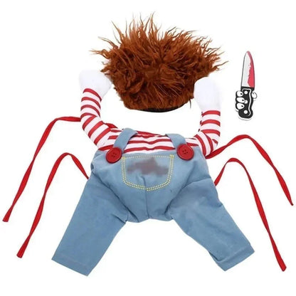 Funny Pet Puppy Clothes Halloween Pet Dog Costumes Comical Outfits Holding A Knife Set Pet Cat Dog Festival Party Clothing - Charliehomemaker store