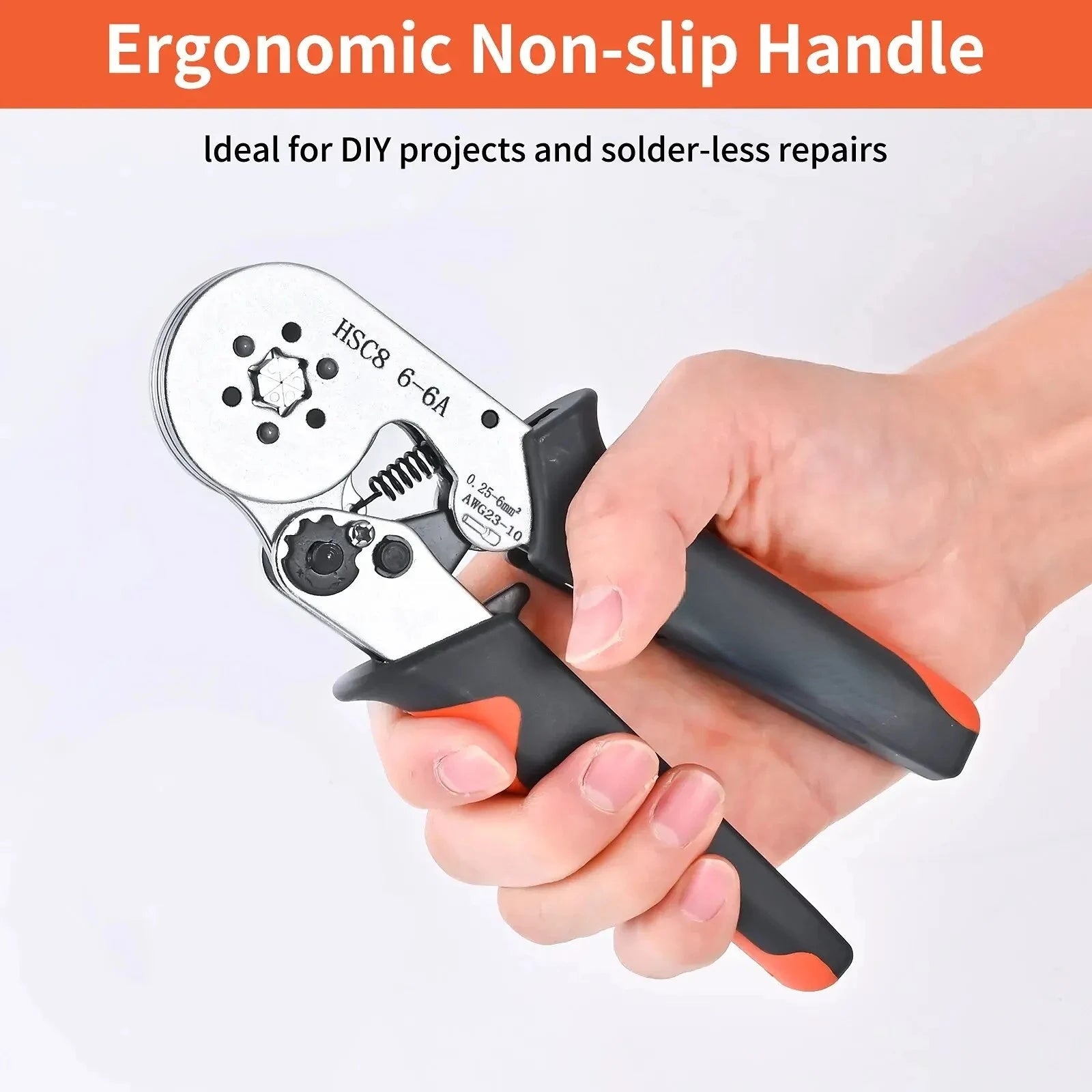 Ferrule Sleeves Terminal Crimping Tools Mini Electrical Pliers HSC8 6-4/6-6(0.25-10mm²/0.25-6mm²) Wire Connection Repair Clamp - Charliehomemaker store