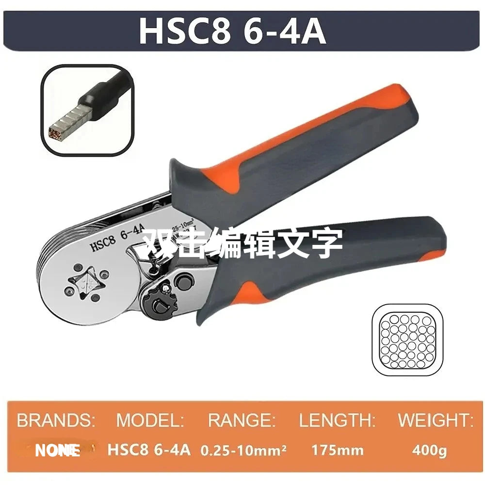 Ferrule Sleeves Terminal Crimping Tools Mini Electrical Pliers HSC8 6-4/6-6(0.25-10mm²/0.25-6mm²) Wire Connection Repair Clamp - Charliehomemaker store