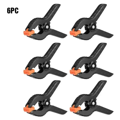 6pcs Sinch Spring Clamps Heavy Duty Plastic For Background Muslin Canvas Paper Chromakey Screen Clip Photo Studio Carpenter Tool - Charliehomemaker store