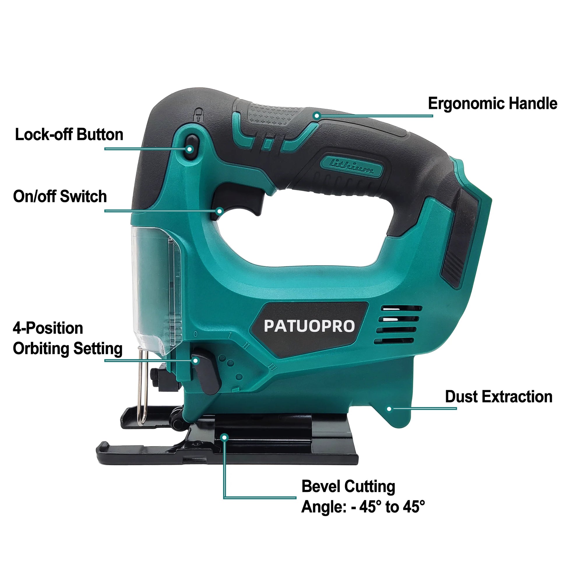 Cordless Electric Jig Saw Portable Jigsaw Multi-Function Woodworking Tools fit Makita 18V Battery(No Battery) - Charliehomemaker store