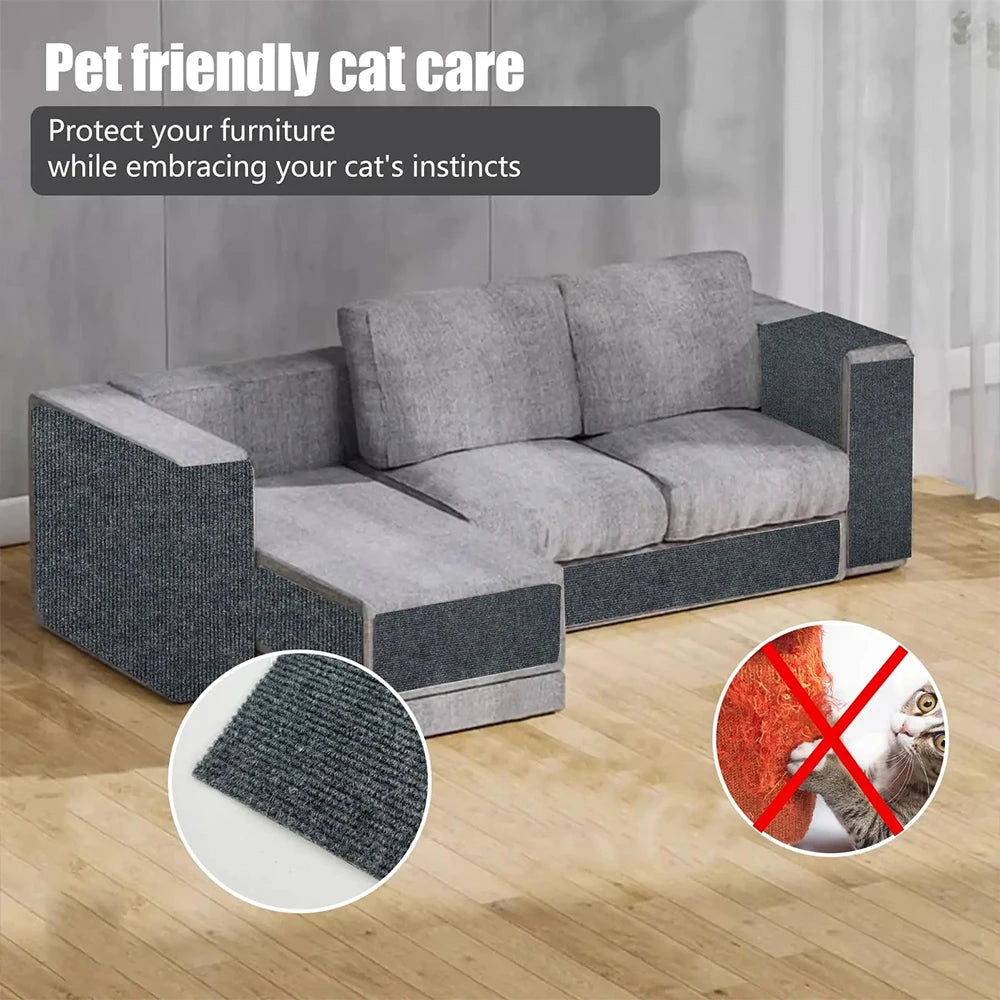 Anti Cat Scratch Sofa Cat Crawling Mat Grinding Climbing Frame Sofa Protection Self-adhesive Carpet Cats Scratch Board Cats Toys - Charliehomemaker store