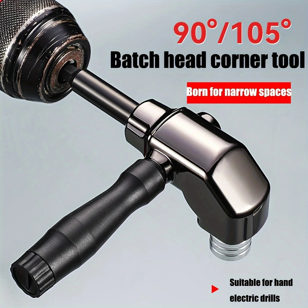 90/105 Degree Angle Electric Corner Turner, Electric Screwdriver Hardware Tool Accessories, Elbow Universa Flexible Shaft - Charliehomemaker store