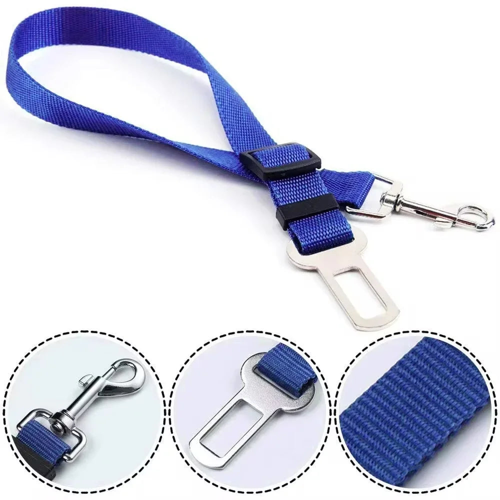 Dog Car Seat Belt Safety Protector Travel Pets Accessories Dog Leash Collar Breakaway Solid Car Harness Pet Car Seat Belts - Charliehomemaker store