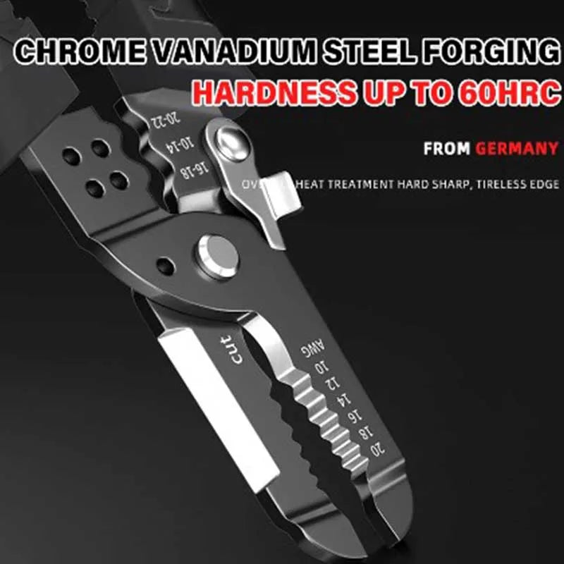 Multi functional Professional Electrician Wire Tool Cable Wire Stripper Cutter Crimper Automatic Crimping Stripping Plier - Charliehomemaker store