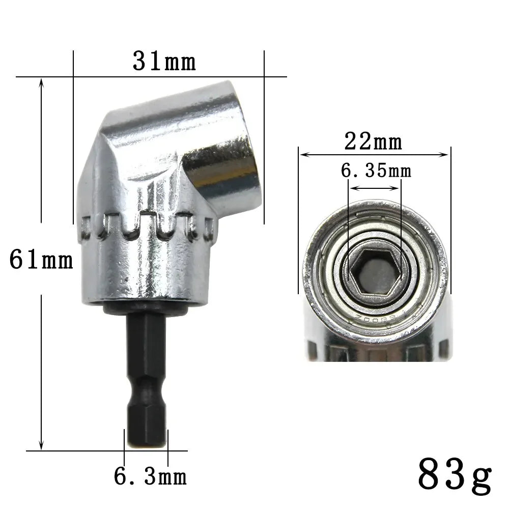 105 Degree Angle Screwdriver Set Holder Adapter Adjustable Bits Nozzles Angle Screw Driver Tool 1/4" Inch Magnetic Angle Driver - Charliehomemaker store