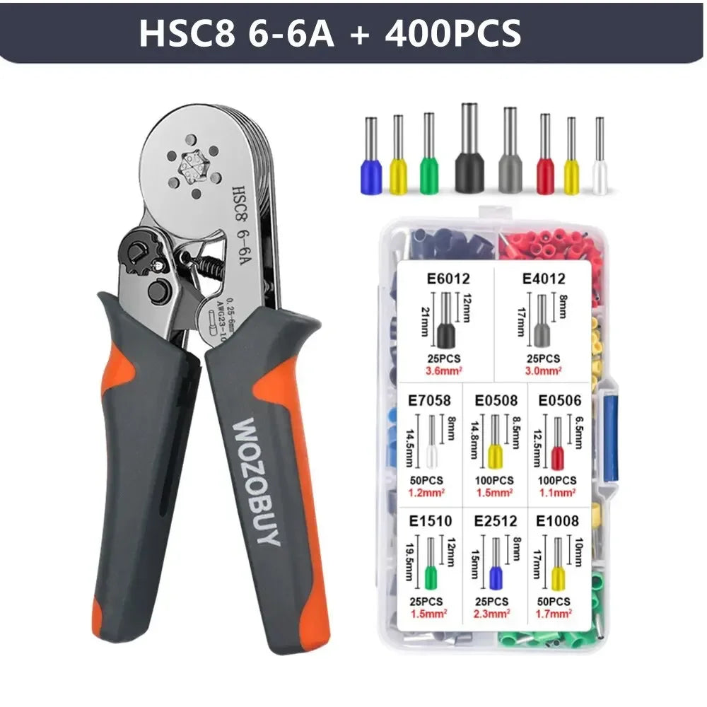 Ferrule Sleeves Terminal Crimping Tools Mini Electrical Pliers HSC8 6-4/6-6(0.25-10mm²/0.25-6mm²) Wire Connection Repair Clamp - Charliehomemaker store