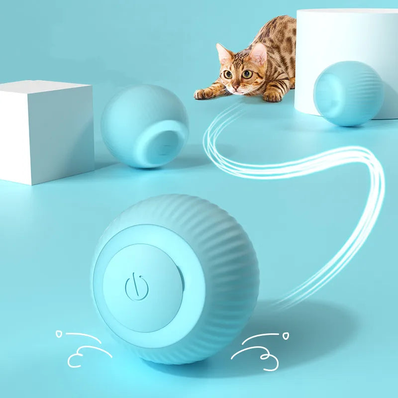 Electric Cat Ball Toys Automatic Rolling Smart Cat Toys Interactive for Cats Training Self-moving Kitten Toys for Indoor Playing - Charliehomemaker store