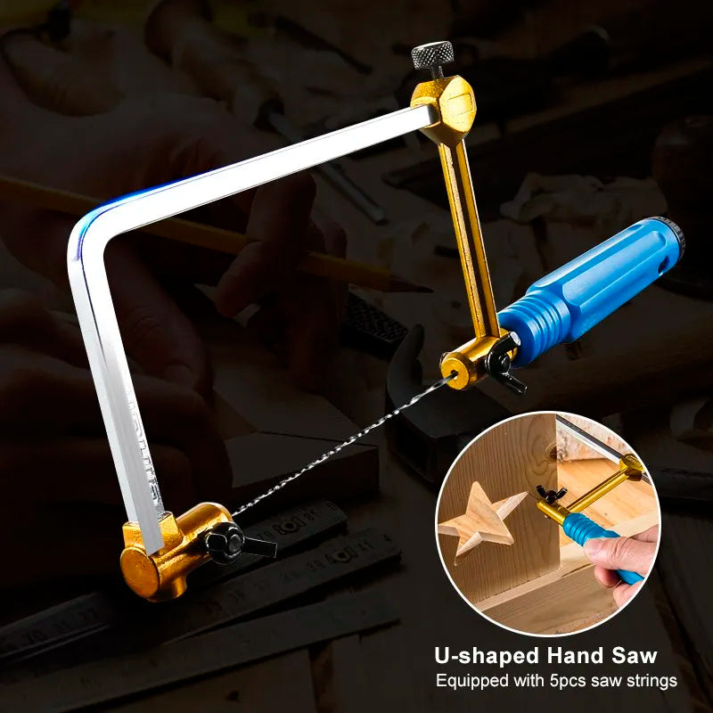 CMCP Adjustable Saw Bow U Type Saw Bow Cutting Tool For Wooden Handle Of Jewelry Saw Frame Hand Tools Jeweler's Saw Frame - Charliehomemaker store