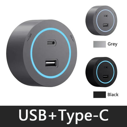 Rail Track Socket UK EU US Standard Round Romovable Adapter Plug Home Kitchen Meeting Wall Mounted Electrical Outlet With Usb