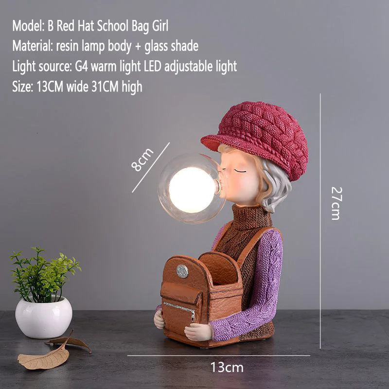 Modern Table Lamp bedroom girls dormitory lamp bedroom ornaments bedside night light creative birthday gift dimming night light - Charliehomemaker store