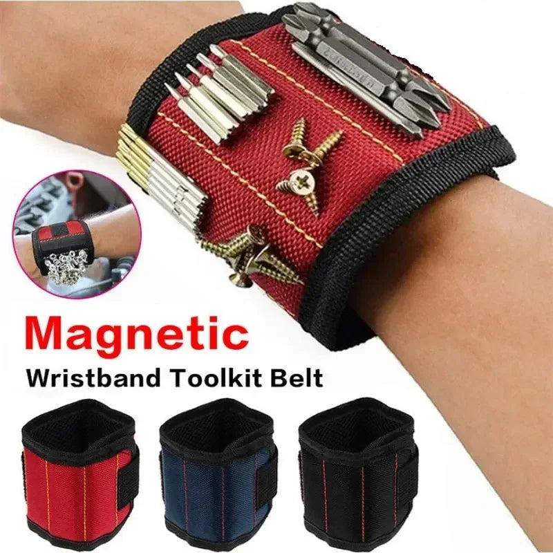 Magnetic Wristband Tool Holder for Screws, Nails & Drilling Bits – Strong 5 Rows of Magnets for DIY & Workshop Use - Charliehomemaker store