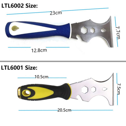 LiTuiLi 15 in 1 Multi Use Putty Knife Stainless Steel Paint Scraper Removal Construction Tool for Wallpaper Can Opener Home DIY - Charliehomemaker store