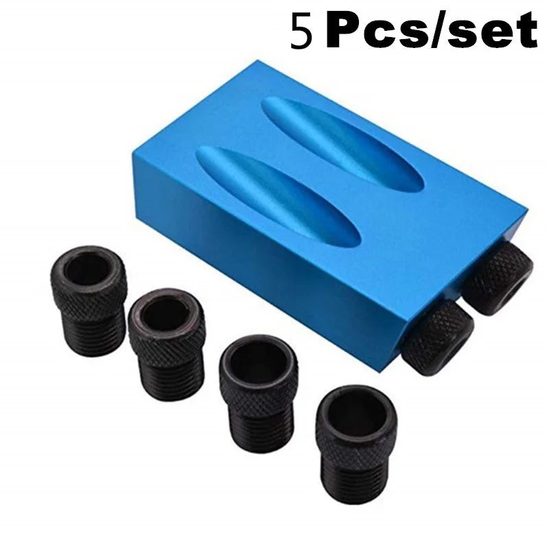 Pocket Hole Screw Jig 15 Degrees Dowel Drill Joinery Kit Carpenters Wood Woodwork Guides Joint Angle Locator Tool - Charliehomemaker store