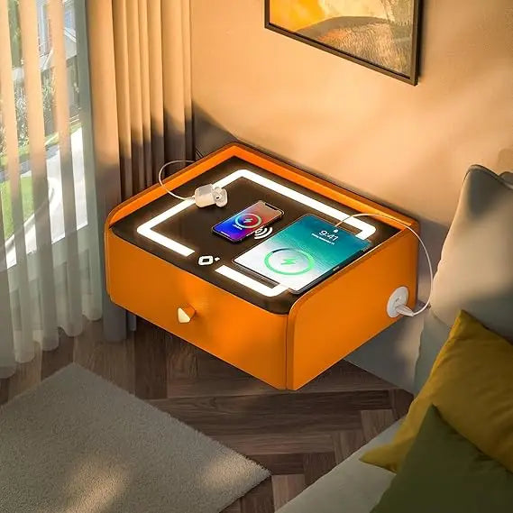 Smart Nightstands, Rechargeable Floating Bedroom Nightstands - Charliehomemaker store