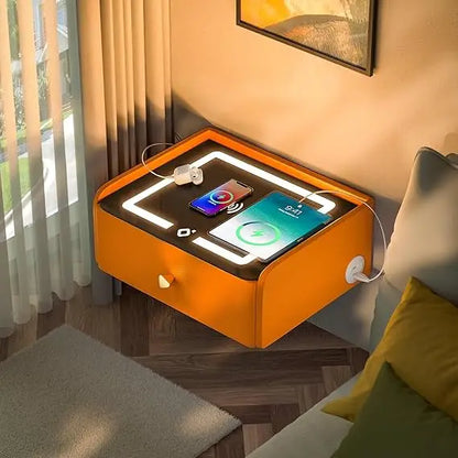 Smart Nightstands, Rechargeable Floating Bedroom Nightstands - Charliehomemaker store