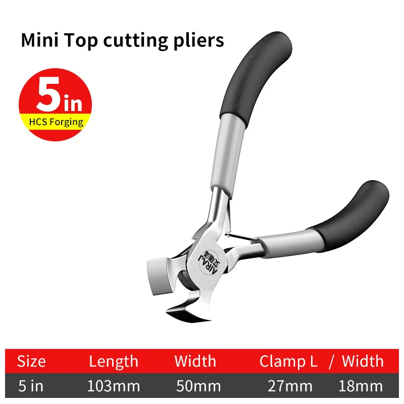 Mini Pointed Toothless Flat Mouth Extended Needle Mouth Oblique Mouth Pliers Flat Mouth Wire Binding Pliers Set - Charliehomemaker store