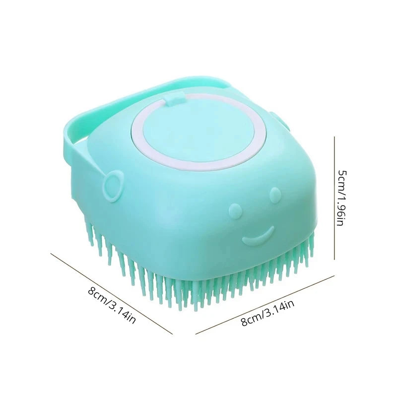 Pet Bathing Brush Soft Silicone Massager Shower Gel Bathing Brush Clean Tools Comb Dog Cat Cleaning Grooming Supplies - Charliehomemaker store