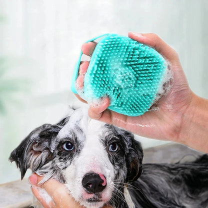 Pet Bathing Brush Soft Silicone Massager Shower Gel Bathing Brush Clean Tools Comb Dog Cat Cleaning Grooming Supplies - Charliehomemaker store