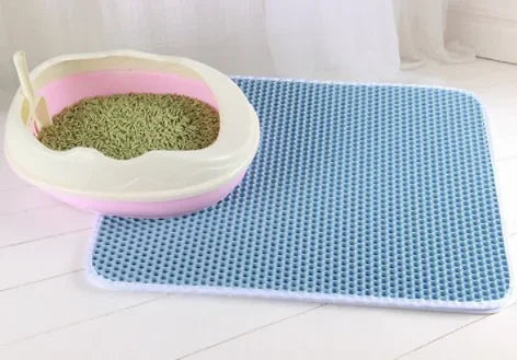 Cat Litter Mat With Gift Double Layer Waterproof Pet Litter Box Mat Non-slip Sand Cat Pad Washable Bed Mat Clean Pad Products - Charliehomemaker store