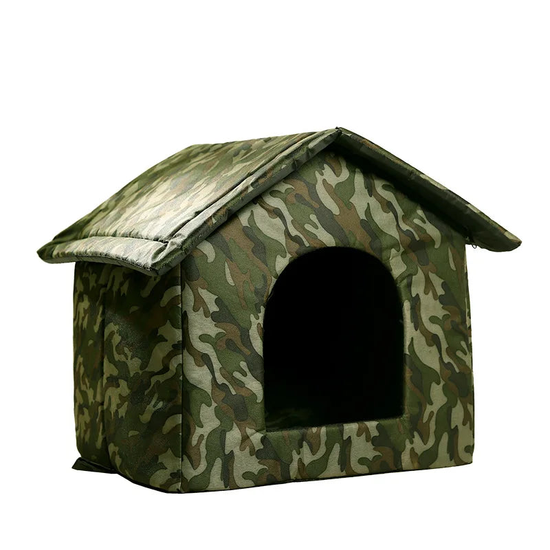 Outdoor Indoor Cat House Stray Cat Dog House Wind and Rain Shield Waterproof Easy Installation Long-lasting Warmth Nest - Charliehomemaker store