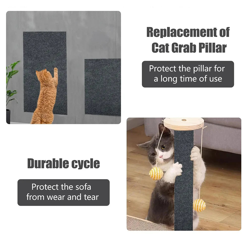 Anti Cat Scratch Sofa Cat Crawling Mat Grinding Climbing Frame Sofa Protection Self-adhesive Carpet Cats Scratch Board Cats Toys - Charliehomemaker store