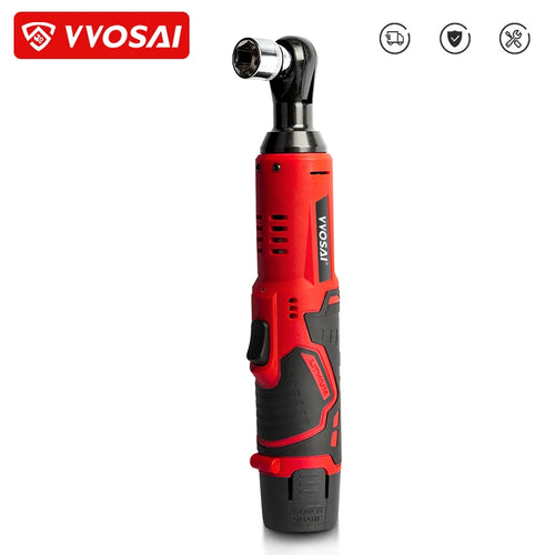 VVOSAI 45NM Cordless Electric Wrench 12V 3/8 Ratchet Wrench set Angle Drill Screwdriver to Removal Screw Nut Car Repair Tool - Charliehomemaker store