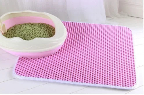 Cat Litter Mat With Gift Double Layer Waterproof Pet Litter Box Mat Non-slip Sand Cat Pad Washable Bed Mat Clean Pad Products - Charliehomemaker store